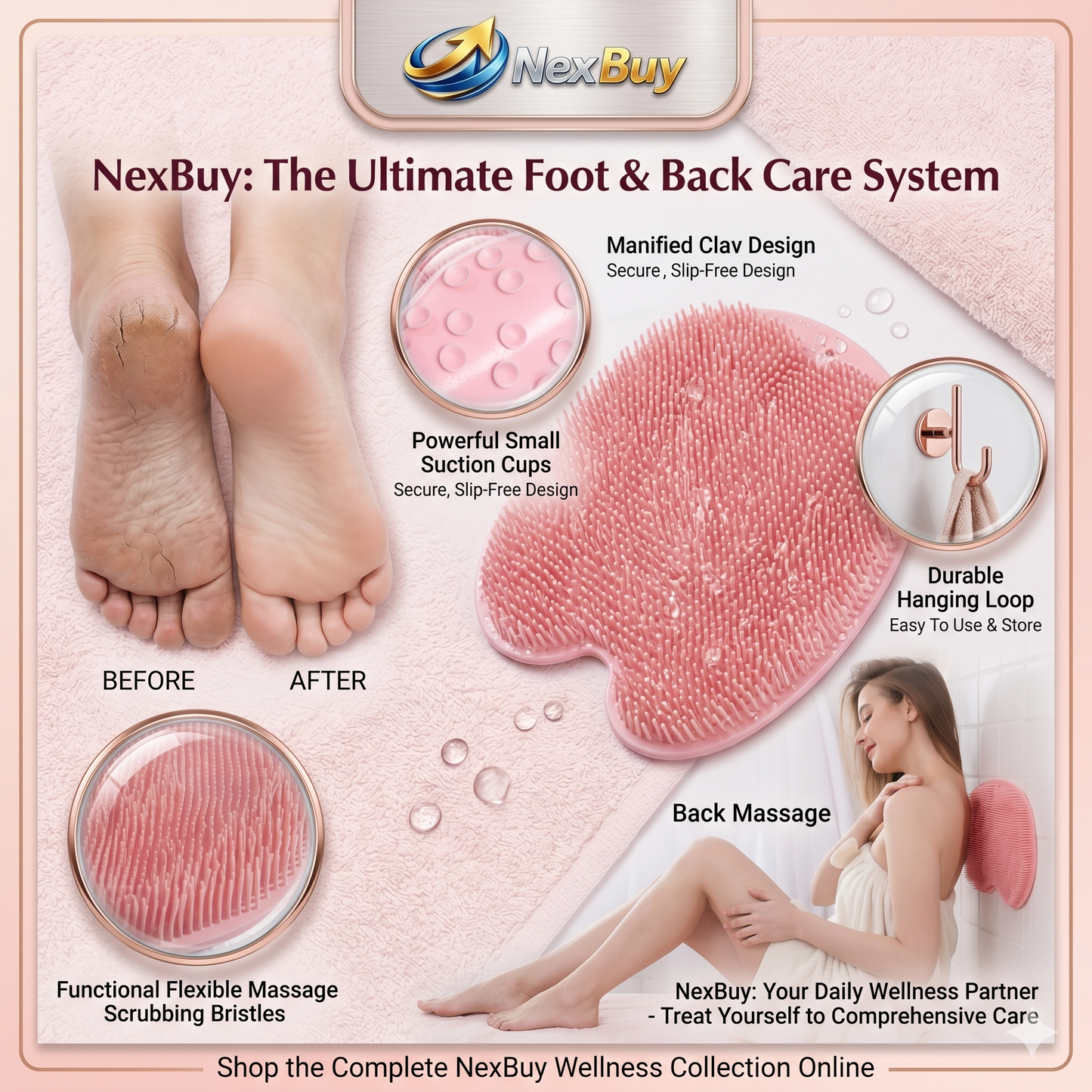 SoleSpa 2-in-1 Foot & Body Silicone Scrubber